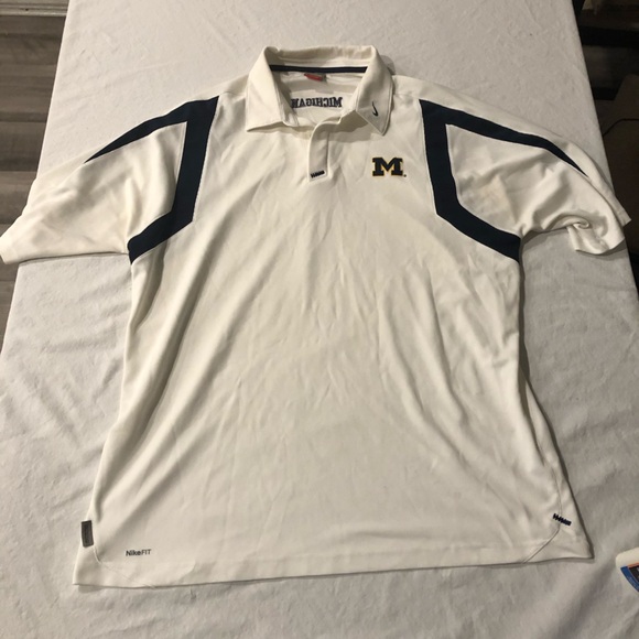 Nike Other - Vintage Nike Dri Fit Polo Michigan Wolverines Men’s XXL 2XL Nike Red Tag NikeFit